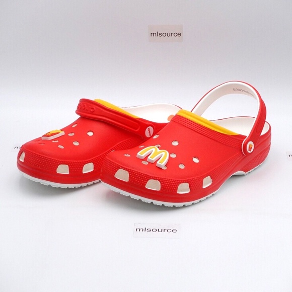 NEW Crocs McDonald\'s Classic Clogs 209858-920 Red/Yellow main image 7